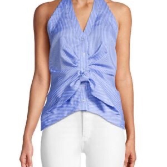 Supply and Deman stripe blue top - Picture 5 of 6